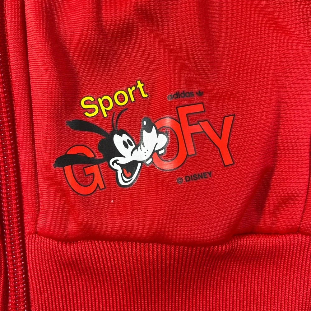 Adidas Track Suit Kids 18M Red Disney Goofy Superstar‎ Jacket Pants Set Vintage